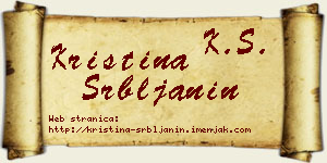 Kristina Srbljanin vizit kartica